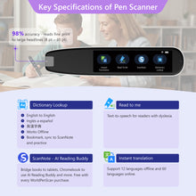 Load image into Gallery viewer, WorldPenScan AI Reader - A Smart Pen Scanner with AI Reading Buddy