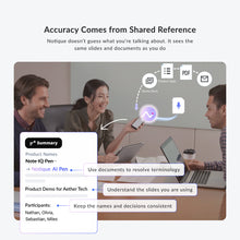 Load image into Gallery viewer, Notique AI Pen | Voice Recorder, Audio Recorder with AI Note Taker, AI Transcribe & Summarize for Meeting Notes, Interviews, Study Notes and Action Lists with PDF, PNG, JPEG and TXT.