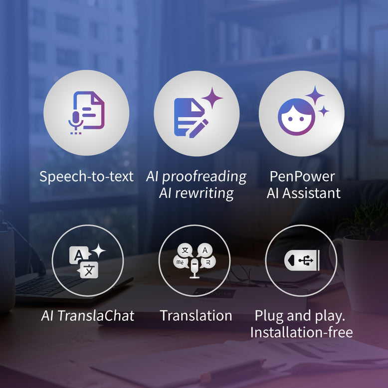 AI VoiceWriter – Smart Dictation & AI Writing Assistant for Windows & Mac with USB Dongle & Mobile App for Voice Input, Proofreading, Rewriting & Multilingual Support