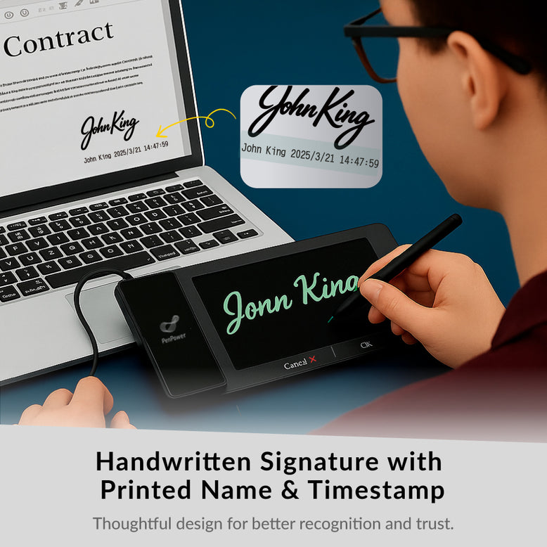 ePaper SignPad ─ Instant digital signing, the paperless way to work smarter.